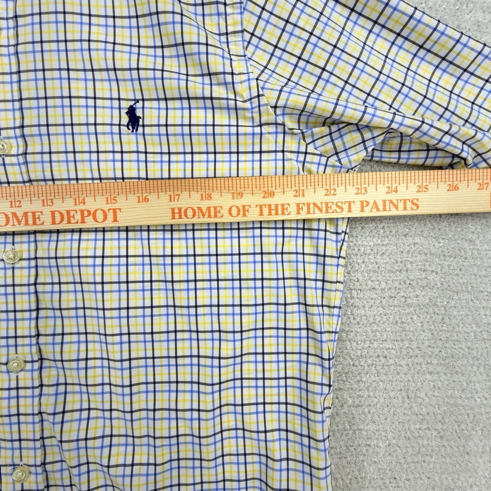Polo Ralph Lauren Performance Shirt Mens Medium Classic Fit Plaid Button Down - Picture 6 of 7